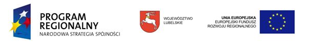 Program Regionalny — Narodowa Strategia Spójności. Województwo Lubelskie. Unia Europejska — Europejski Fundusz Rozwoju Regionalnego.